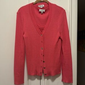 ST. JOHN SPORT knit Cardigan & Shell Set - Suze P and M - Corà